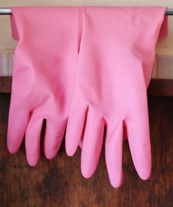 rubber gloves